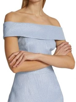 Teri Jon By Rickie Freeman Off-The-Shoulder Ribbed Cocktail Dress -Rickie Freeman Sales 2022 unnamed file 376