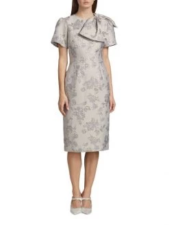 Teri Jon By Rickie Freeman Jacquard Bow-Shoulder Sheath Dress -Rickie Freeman Sales 2022 unnamed file 380