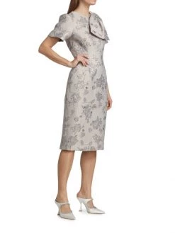 Teri Jon By Rickie Freeman Jacquard Bow-Shoulder Sheath Dress -Rickie Freeman Sales 2022 unnamed file 381
