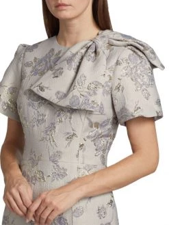 Teri Jon By Rickie Freeman Jacquard Bow-Shoulder Sheath Dress -Rickie Freeman Sales 2022 unnamed file 383