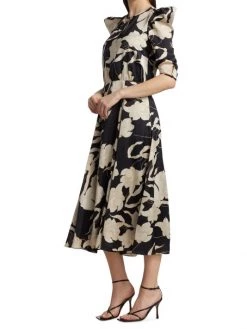 Teri Jon By Rickie Freeman Printed Puff-Shoulder Cocktail Dress 12 Teri Jon By Rickie Freeman Printed Puff-Shoulder Cocktail Dress -Rickie Freeman Sales 2022 unnamed file 395