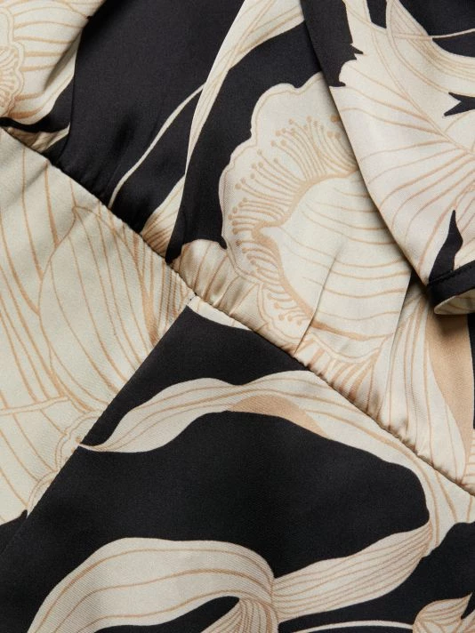 Teri Jon By Rickie Freeman Printed Puff-Shoulder Cocktail Dress 9 Teri Jon By Rickie Freeman Printed Puff-Shoulder Cocktail Dress - Image 7