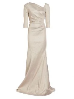 Teri Jon By Rickie Freeman Metallic Gown