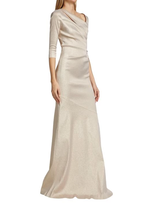 Teri Jon By Rickie Freeman Metallic Gown 6 Teri Jon By Rickie Freeman Metallic Gown - Image 4