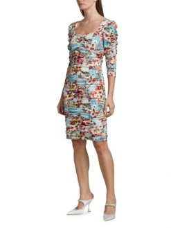 Teri Jon By Rickie Freeman Floral Ruched Knee-Length Dress -Rickie Freeman Sales 2022 unnamed file 437