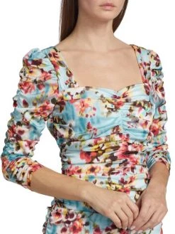 Teri Jon By Rickie Freeman Floral Ruched Knee-Length Dress -Rickie Freeman Sales 2022 unnamed file 439