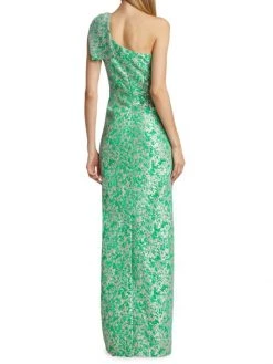 Teri Jon By Rickie Freeman One-Shoulder Jacquard Bow Gown -Rickie Freeman Sales 2022 unnamed file 445