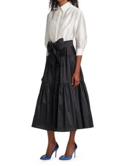 Teri Jon By Rickie Freeman Two-Tone Bow Shirt Dress 12 Teri Jon By Rickie Freeman Two-Tone Bow Shirt Dress -Rickie Freeman Sales 2022 unnamed file 45