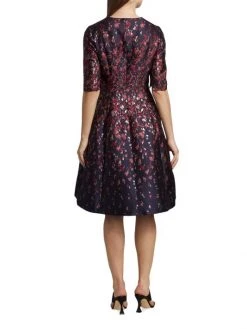 Teri Jon By Rickie Freeman Pleated Floral Jacquard Dress -Rickie Freeman Sales 2022 unnamed file 452