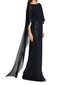 Teri Jon By Rickie Freeman Capelet Gown 12 Teri Jon By Rickie Freeman Capelet Gown -Rickie Freeman Sales 2022 unnamed file 472
