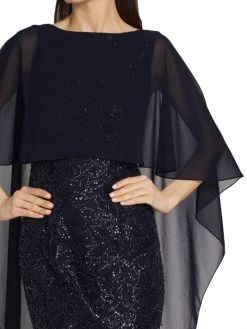 Teri Jon By Rickie Freeman Capelet Gown 14 Teri Jon By Rickie Freeman Capelet Gown -Rickie Freeman Sales 2022 unnamed file 474