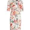 Teri Jon By Rickie Freeman Scuba Floral Print Dress
