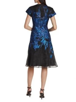 Teri Jon By Rickie Freeman Metallic Floral Knee-Length Dress -Rickie Freeman Sales 2022 unnamed file 522