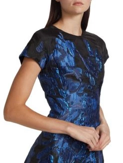 Teri Jon By Rickie Freeman Metallic Floral Knee-Length Dress -Rickie Freeman Sales 2022 unnamed file 523