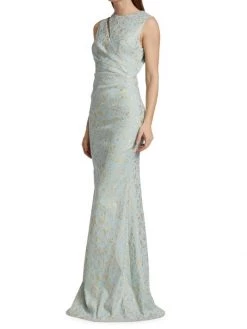 Teri Jon By Rickie Freeman Metallic Jacquard Cut-Out Trumpet Gown -Rickie Freeman Sales 2022 unnamed file 527