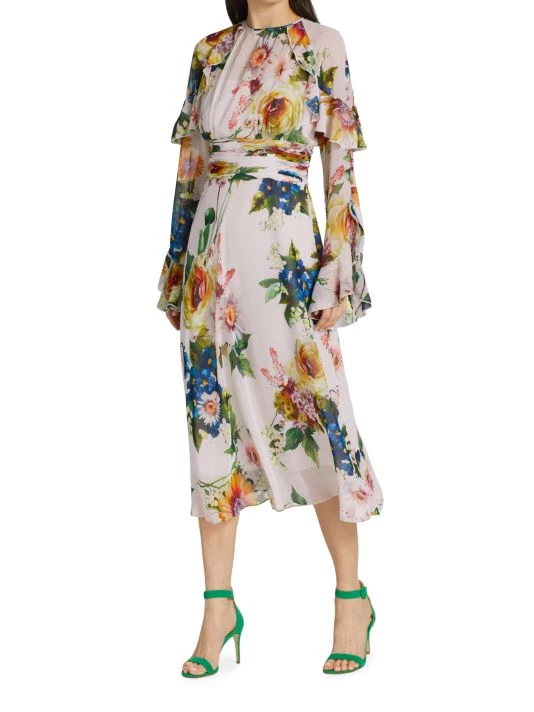 Teri Jon By Rickie Freeman Floral Midi-Dress 4 Teri Jon By Rickie Freeman Floral Midi-Dress - Image 2
