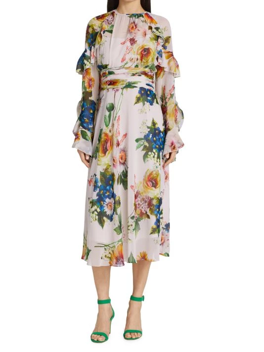 Teri Jon By Rickie Freeman Floral Midi-Dress 5 Teri Jon By Rickie Freeman Floral Midi-Dress - Image 3