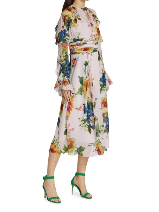 Teri Jon By Rickie Freeman Floral Midi-Dress 6 Teri Jon By Rickie Freeman Floral Midi-Dress - Image 4