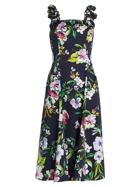 Teri Jon By Rickie Freeman Cotton Floral Dress 3 Teri Jon By Rickie Freeman Cotton Floral Dress