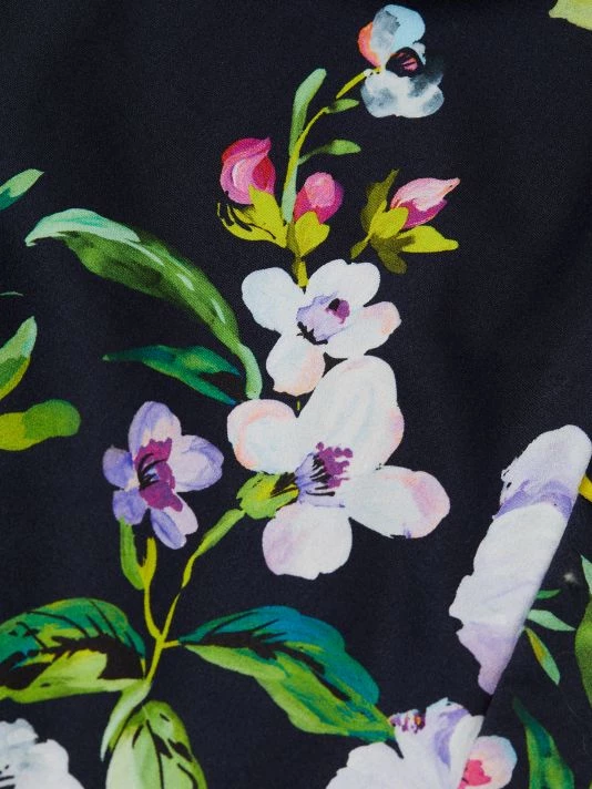 Teri Jon By Rickie Freeman Cotton Floral Dress 9 Teri Jon By Rickie Freeman Cotton Floral Dress - Image 7