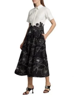 Teri Jon By Rickie Freeman Short-Sleeve Flower-Embroidered Shirt Dress 12 Teri Jon By Rickie Freeman Short-Sleeve Flower-Embroidered Shirt Dress -Rickie Freeman Sales 2022 unnamed file 556