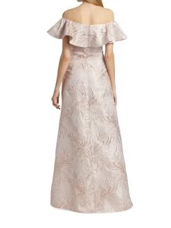 Teri Jon By Rickie Freeman Metallic Off-The-Shoulder Gown -Rickie Freeman Sales 2022 unnamed file 564