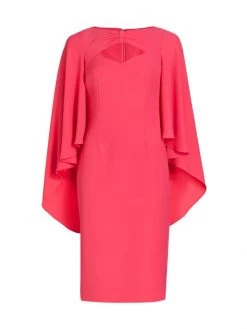 Teri Jon By Rickie Freeman Kimono-Sleeve Sweetheart-Neck Cocktail Dress