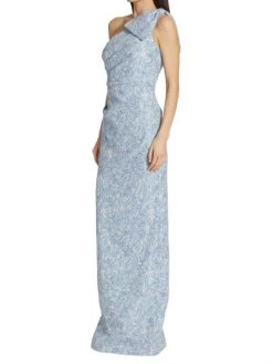 Teri Jon By Rickie Freeman Swirl Print Bow Shoulder Column Gown -Rickie Freeman Sales 2022 unnamed file 576