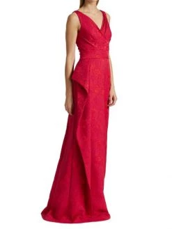 Teri Jon By Rickie Freeman Floral Jacquard Ruffle Gown -Rickie Freeman Sales 2022 unnamed file 584