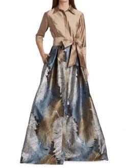 Teri Jon By Rickie Freeman Two-Tone Jacquard Gown -Rickie Freeman Sales 2022 unnamed file 590