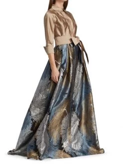 Teri Jon By Rickie Freeman Two-Tone Jacquard Gown -Rickie Freeman Sales 2022 unnamed file 591