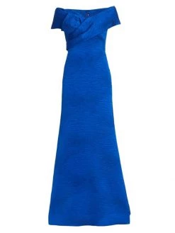 Teri Jon By Rickie Freeman Jacquard Off-The-Shoulder Gown Sapphire -Rickie Freeman Sales 2022 unnamed file 61