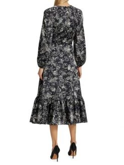 Teri Jon By Rickie Freeman Floral Ruffled-Hem Midi Dress -Rickie Freeman Sales 2022 unnamed file 631