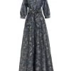Teri Jon By Rickie Freeman Metallic Jacquard Shirtwaist Gown -Rickie Freeman Sales 2022 unnamed file 634