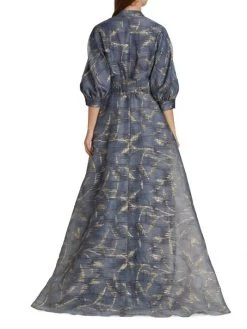 Teri Jon By Rickie Freeman Metallic Jacquard Shirtwaist Gown -Rickie Freeman Sales 2022 unnamed file 638