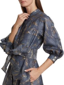 Teri Jon By Rickie Freeman Metallic Jacquard Shirtwaist Gown -Rickie Freeman Sales 2022 unnamed file 639