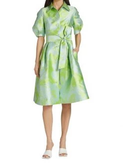 Teri Jon By Rickie Freeman Satin Floral Belted Cocktail Dress -Rickie Freeman Sales 2022 unnamed file 643