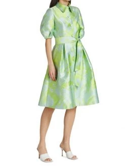 Teri Jon By Rickie Freeman Satin Floral Belted Cocktail Dress -Rickie Freeman Sales 2022 unnamed file 644