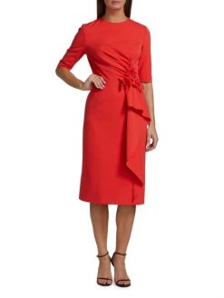 Teri Jon By Rickie Freeman Crepe Midi-Dress -Rickie Freeman Sales 2022 unnamed file 663