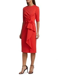 Teri Jon By Rickie Freeman Crepe Midi-Dress -Rickie Freeman Sales 2022 unnamed file 664