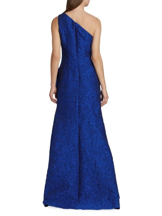 Teri Jon By Rickie Freeman Floral Lace Asymmetric Gown 7 Teri Jon By Rickie Freeman Floral Lace Asymmetric Gown - Image 5