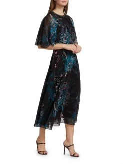 Teri Jon By Rickie Freeman Chiffon Capelet Dress -Rickie Freeman Sales 2022 unnamed file 679