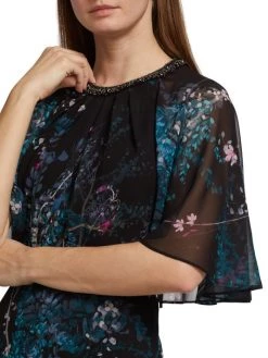 Teri Jon By Rickie Freeman Chiffon Capelet Dress -Rickie Freeman Sales 2022 unnamed file 681