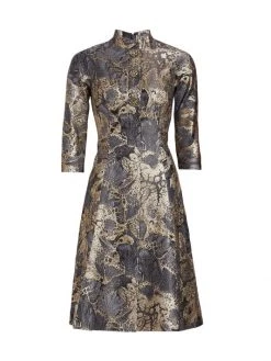 Teri Jon By Rickie Freeman Metallic A-Line Dress Lavender Multi -Rickie Freeman Sales 2022 unnamed file 692