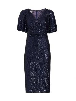 Teri Jon By Rickie Freeman Sequined Midi Dress