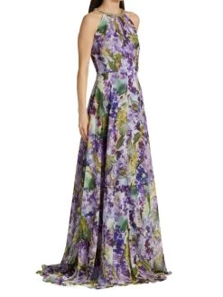 Teri Jon By Rickie Freeman Painterly Floral Embellished Halter Gown -Rickie Freeman Sales 2022 unnamed file 704