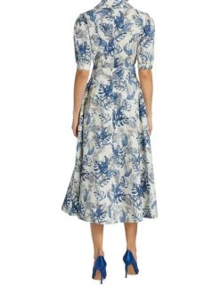 Teri Jon By Rickie Freeman Belted Floral Cotton Cocktail Dress -Rickie Freeman Sales 2022 unnamed file 740