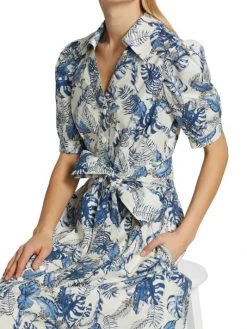 Teri Jon By Rickie Freeman Belted Floral Cotton Cocktail Dress -Rickie Freeman Sales 2022 unnamed file 741