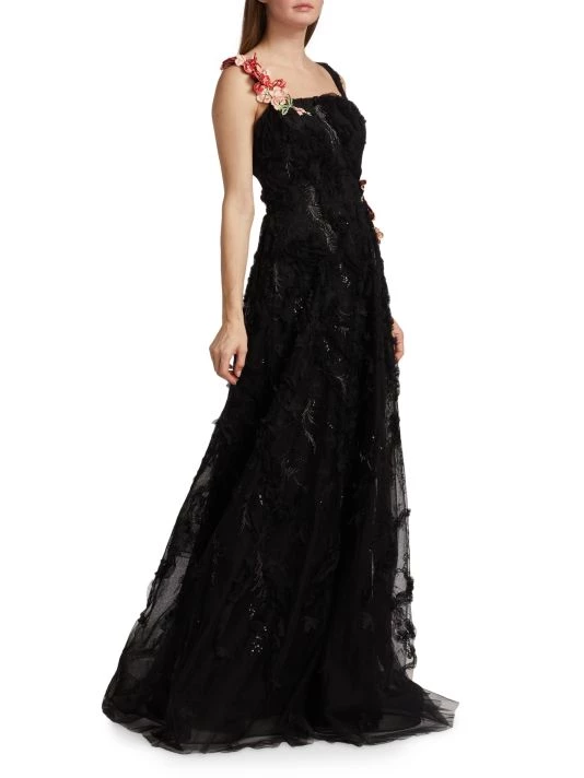 Teri Jon By Rickie Freeman Metallic Tiered Gown 6 Teri Jon By Rickie Freeman Metallic Tiered Gown - Image 4