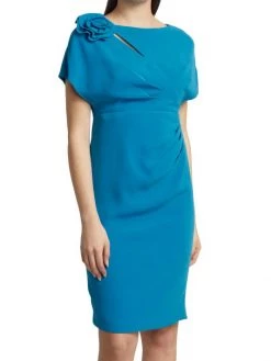 Teri Jon By Rickie Freeman Flower Shoulder Crepe Cocktail Dress -Rickie Freeman Sales 2022 unnamed file 759